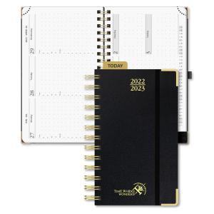 Tiny Hardcover Weekly Planner With Hourly Schedule Monthly Tabs
