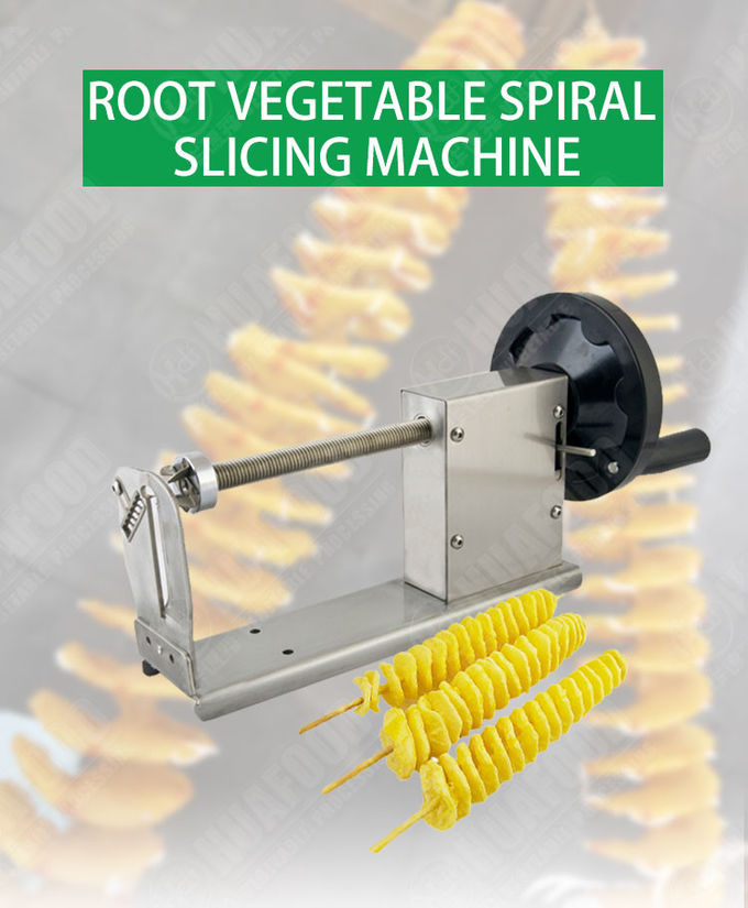 SS304 Multifunction Vegetable Cutting Machine Spiral Potato Chips Machine