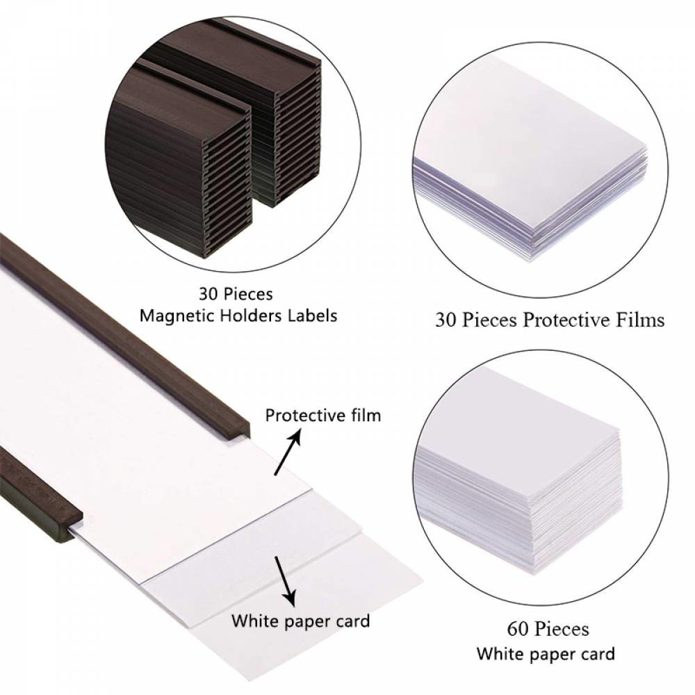 Plastic C Channel Magnetic Label Holder Multipurpose For Cabinet Locker