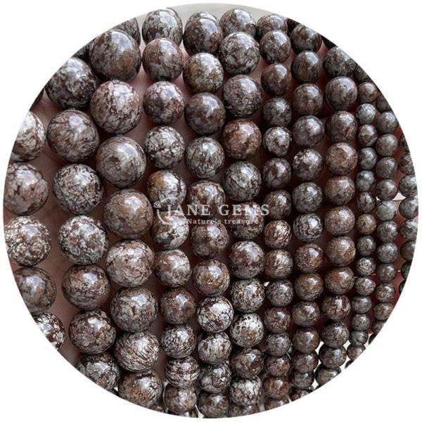 Handmade Crystal Jewelry DIY Crafts Round Red Jasper Beads for Bracelets