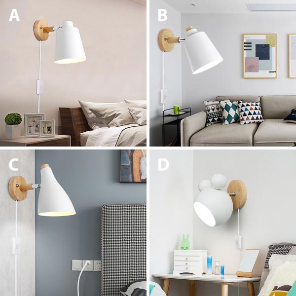 Modern Art Decor Creative Design Mick Mouse Lampshades Bedroom Bed sides plug in