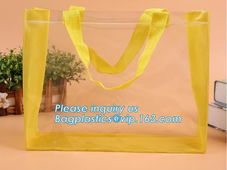 Customized PP/PVC/PETclear plastic gift bag, Reusable Single bottle wine bag Pvc wine bottle gift bag, plastic transpare