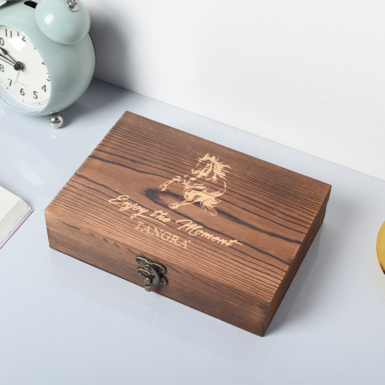 Customizable Spanish Cedar Matte Finish Wood Cigar Storage Box Set for Electronics and Cigars