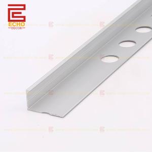 China Screw Fixed Aluminum Tile Trim Customized Length Brushed White External Corner Tile Trim on sale