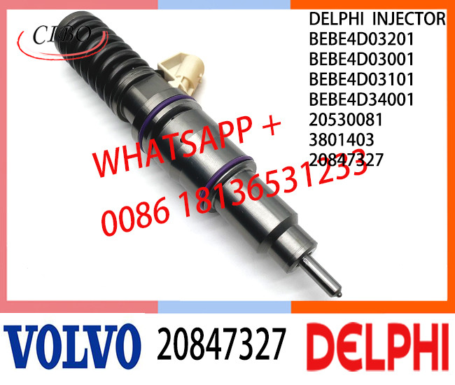 Fuel Diesel Injector 20847327 BEBE4D03201 BEBE4D03001 BEBE4D03101 BEBE4D34001 3801403 20530081 for VOL CONSTRUCTION
