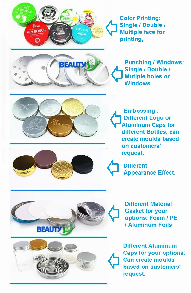 80ml Cosmetic Packaging Skin Care Body Face Cream Empty Aluminum Container Jars