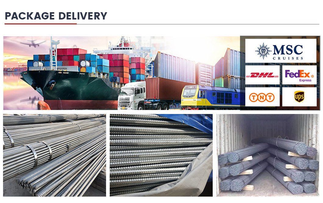 Hot Rolled HRB400 HRB500 Iron Rod Rebars Steel B500 B500b Deformed Bar Customized Diameter 6mm-50mm A500 Reinforcing Steel Reinforcement Bars