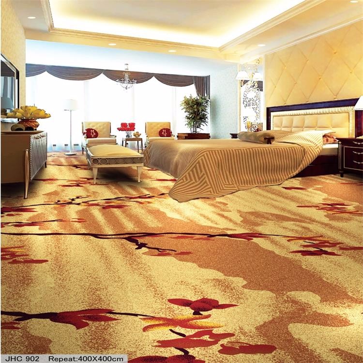 100 Nylon Hotel Carpet Flooring , Fire Resistant Hearth Rugs 16 Colors