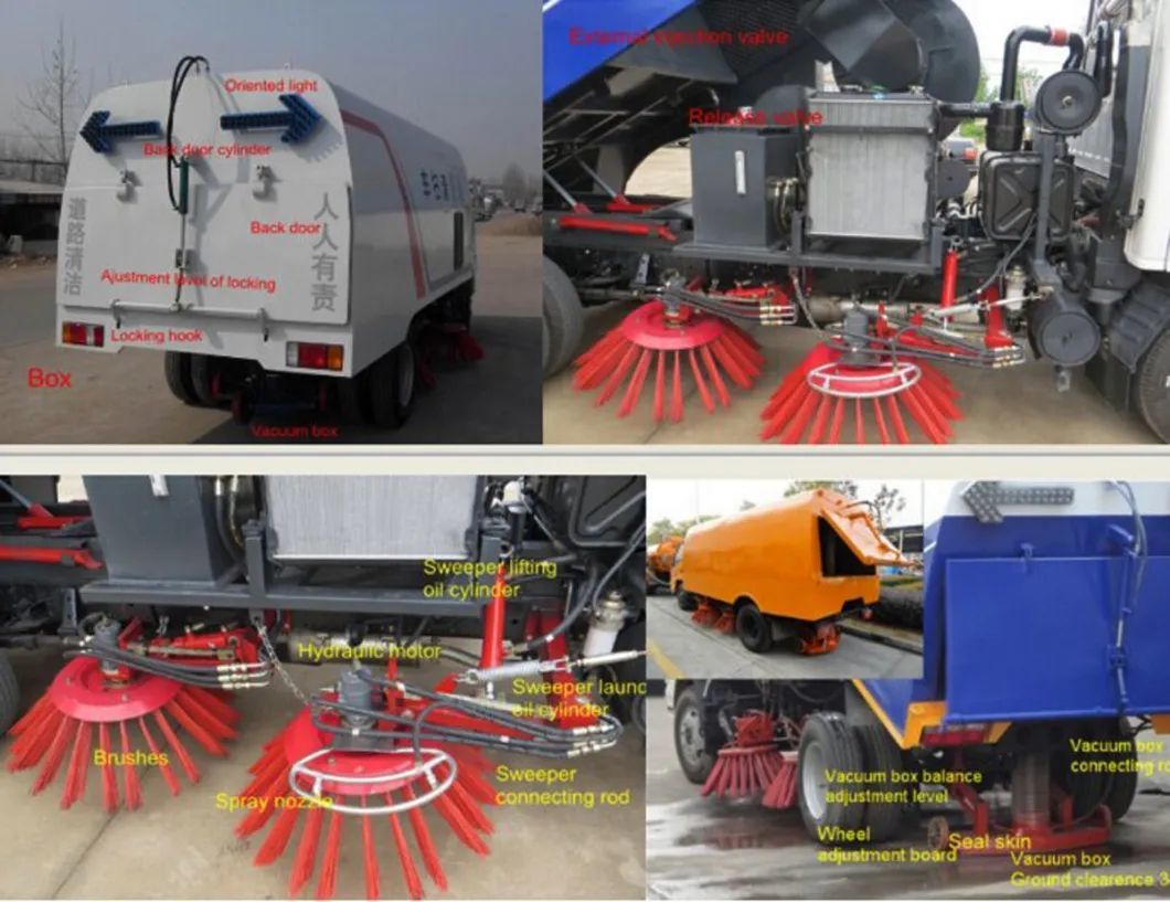 Foton Aumark Vacuum Road Sweeper Truck with Snow Remover for Sale
