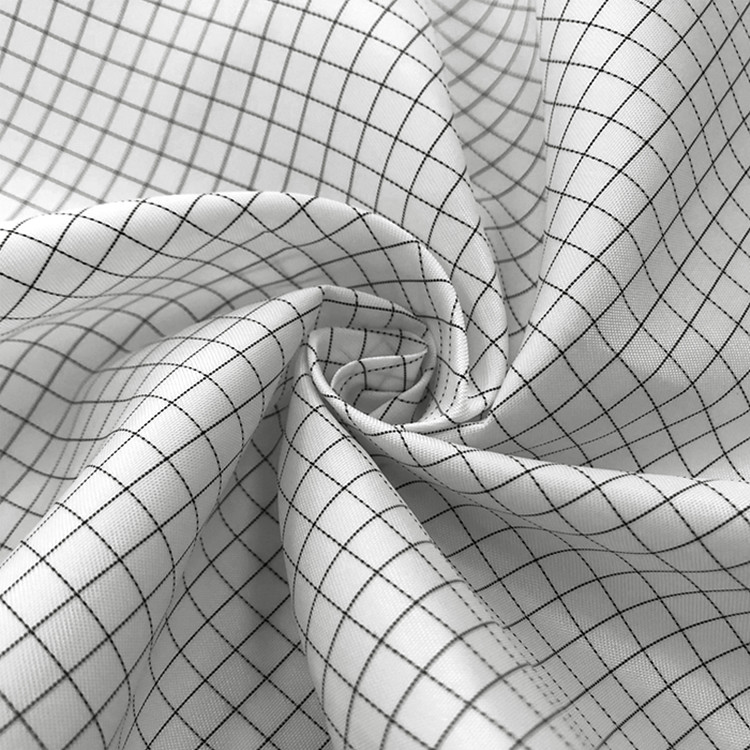 1/2 Twill 5mm Grid 98% Polyester 2% Carbon Antistatic Clothing