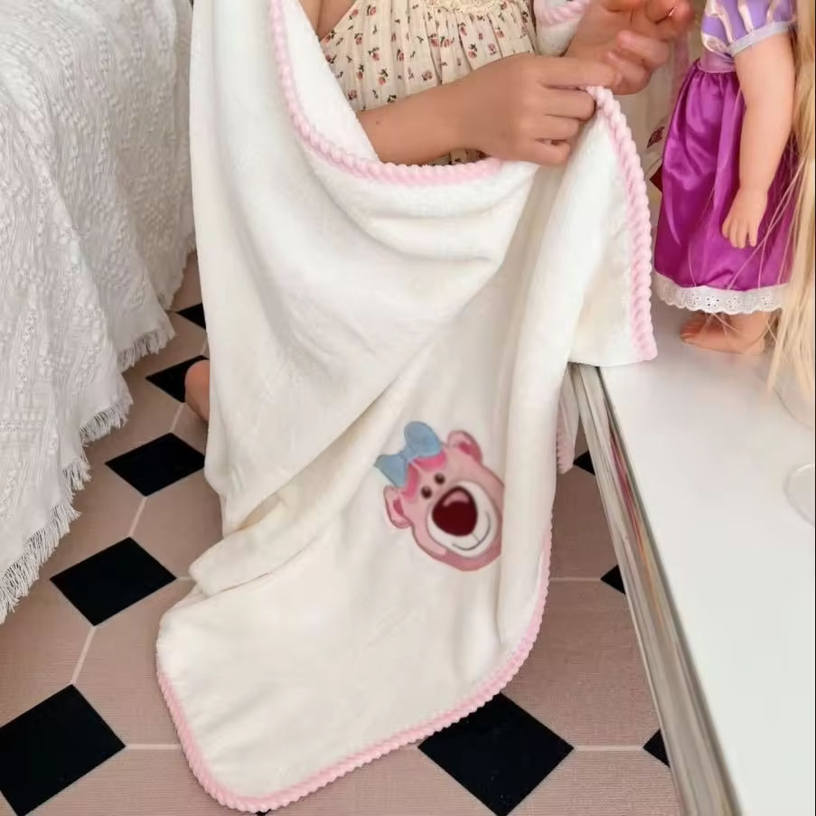 Polyester/Cotton 2PCS Thickened Bath Towel Set for Beach Set Towel Wedding Gifts