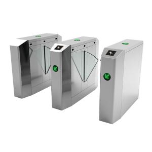 LED Indicator 1.2mm Thickness Flap Barrier Gates IP44 Flap Glass Turnstiles