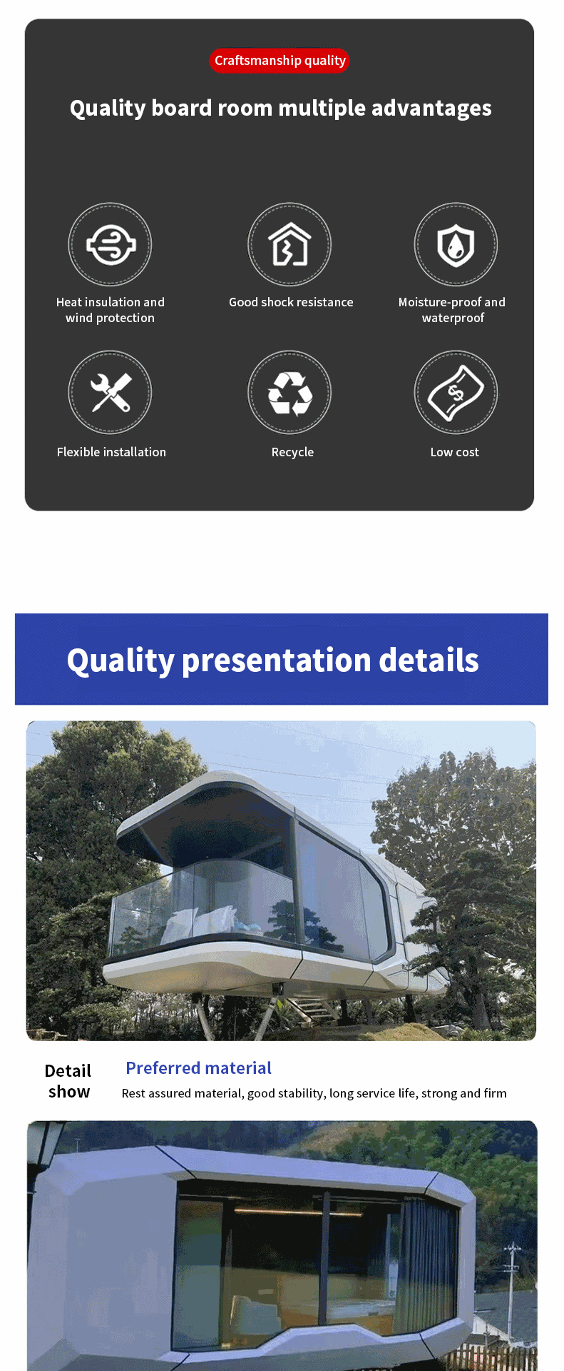 Space Aluminum Tourist Homestay Space Capsule House Mobile Apple Barn Hotel Camping Smart Office View