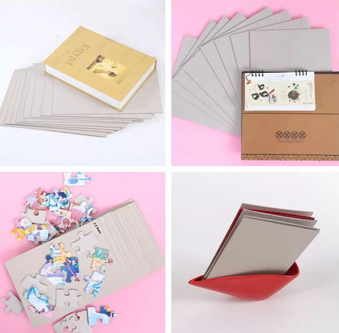 850gsm 900gsm Hard Cardboard 2 Sides Grey Board Sheet For Bookbinding Board