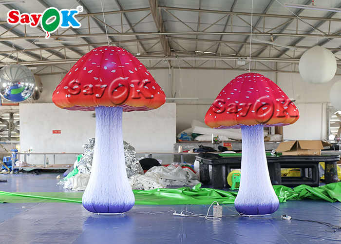 Stage Decoration 2.5m Inflatable Mushroom With Led Light
