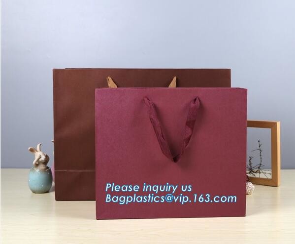Luxury paper bags with handles Different Sizes,250gsm art paper shopping carrier bag custom printing with handle rope