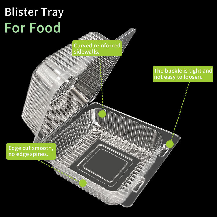 Plastic Hinged Fruit Clamshell Packaging Thermoformed PET Customizable