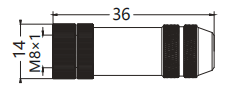 IP67 M8 Connector Field-Wireable Screw Terminals Female 4P Shield