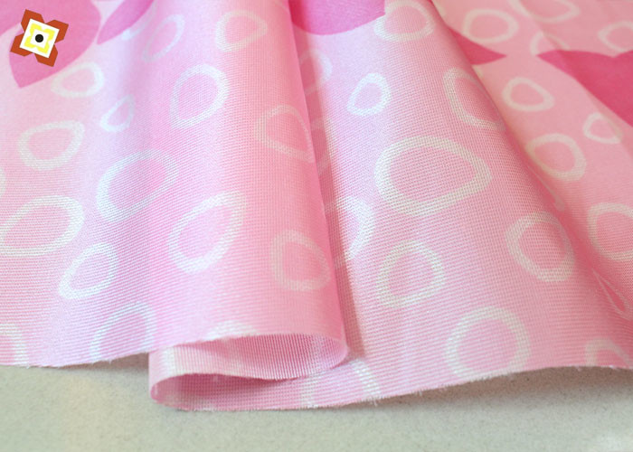 Pink Mattress Quilted Fabric 100% Polyester Warp Knitted Printed 250cm Width