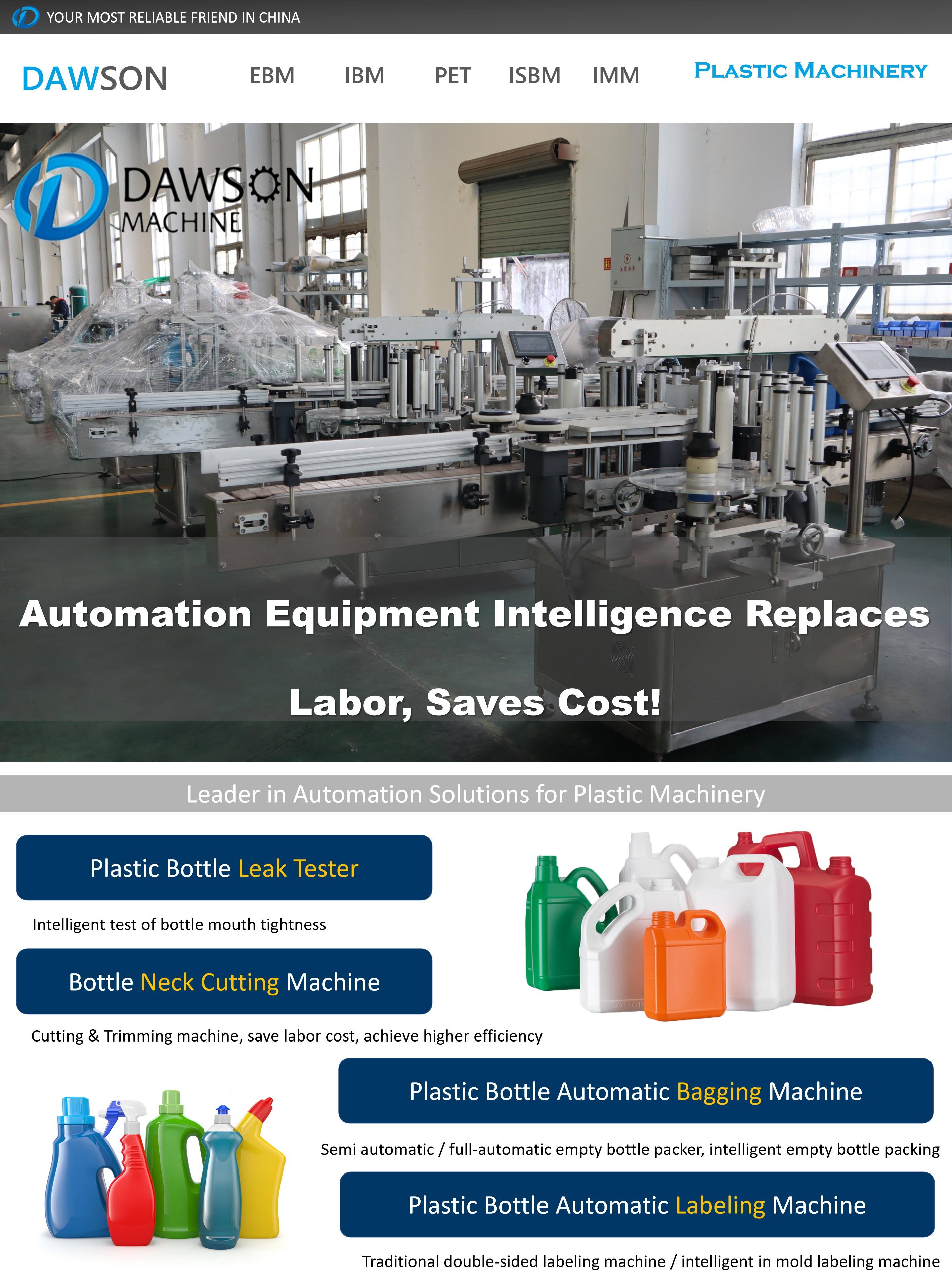Full Automatic Plastic bottle Square and Round Sticker Labeling machine for Double side and Round
