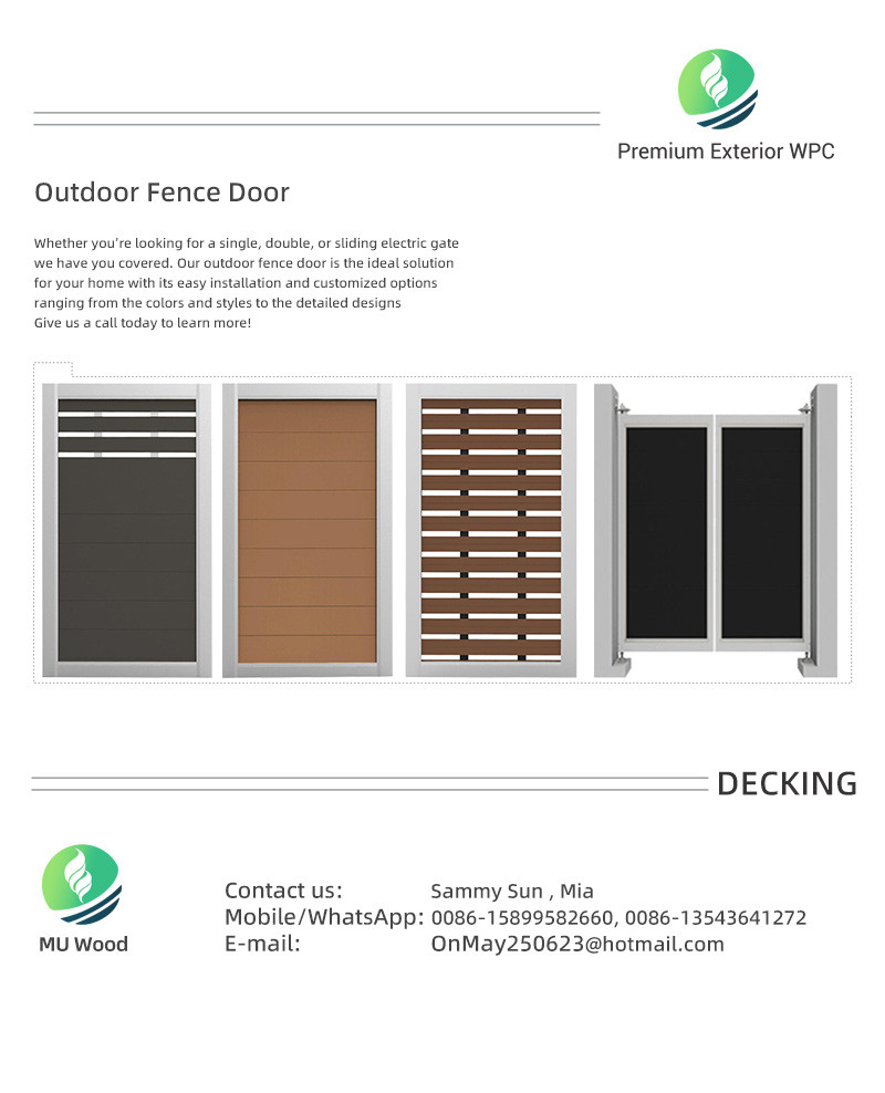 Custom WPC Gate Panel Cladding Weather Resistant 30 Pounds Weight