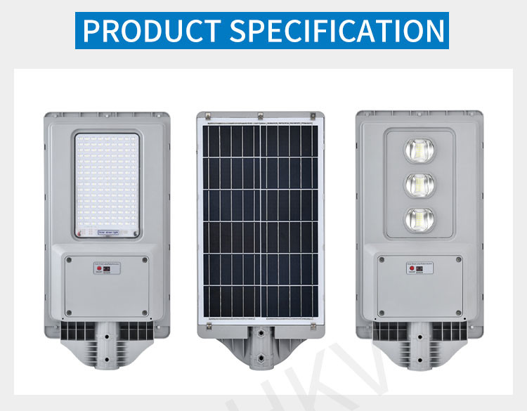 300W Solar LED Outdoor Lamp Integrated Street Lights Waterproof With Motion Sensor