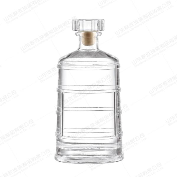 Rubber Stopper Sealing Type Crystal Glass Spirit Bottle for Crystal Glass