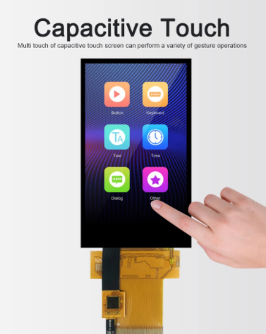 3.97 Inch IPS TFT LCD Display with MCU 16bit Interface 16.7M Colors and NT35510