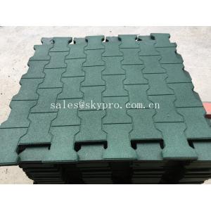 China Training room interlocking tile dogbone crumb flooring Rubber Pavers on sale
