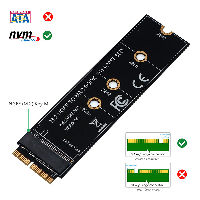 3mil Electronics Computers Accessories M.2 NVME SSD Convert Adapter Card FCC