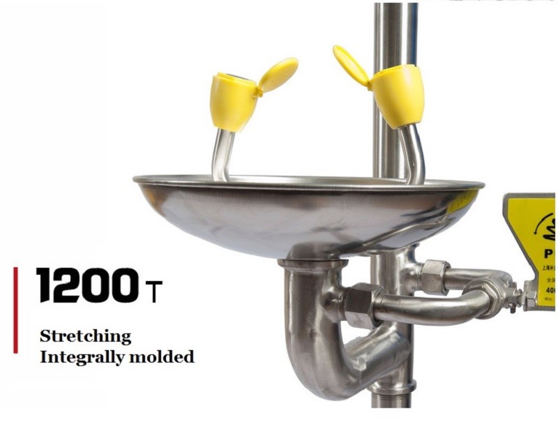 Customize SS304 emergency shower and eyewash station factory chemical place safety protection