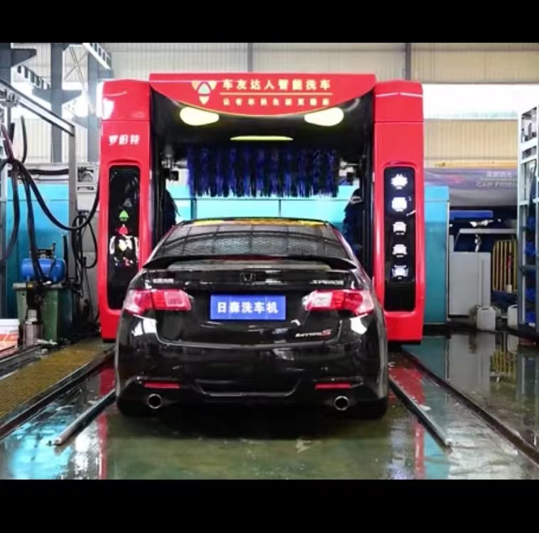 Unattended Smart Automatic Rollover Car Wash Machine European Style Customizable