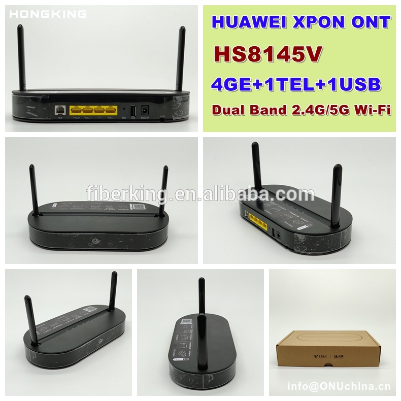 2.4g/5g wireless HUAWEI HS8145V GPON XPON ONU ONT Dual band WiFi FTTH 4GE 1TEL 1USB