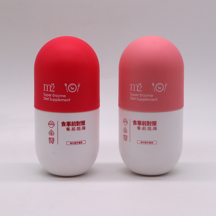 130ml HDPE Capsule Shape Bottle for Dietary Nutrition Supplement Featuring SCREW CAP
