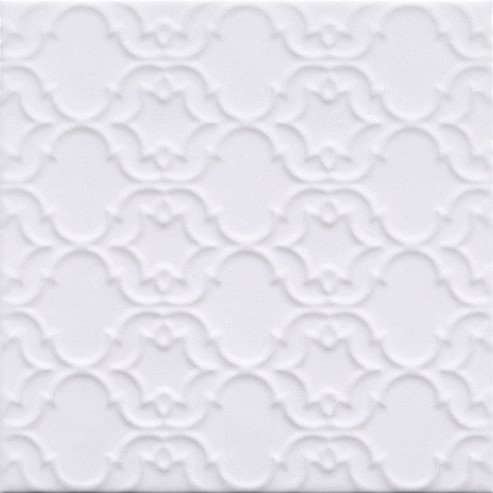 Stunning White Ceramic Rustic Tiles 20x20cm For Balcony And Eco-Friendly Wall Tile For Living Room 4 Styles