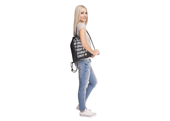 Sports Cloth Drawstring Bag Backpack Silk Screen Printed