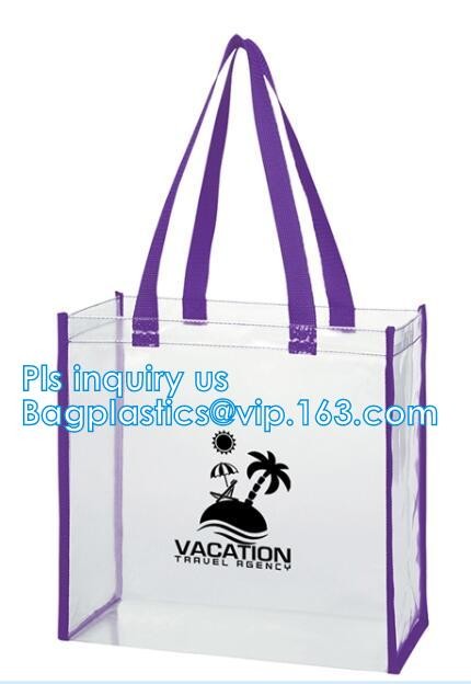 Bulk handle pvc cosmetic bags pvc mini cosmetic bag clear pvc bag, pvc tube handle bag with button closure, PVC Handle B