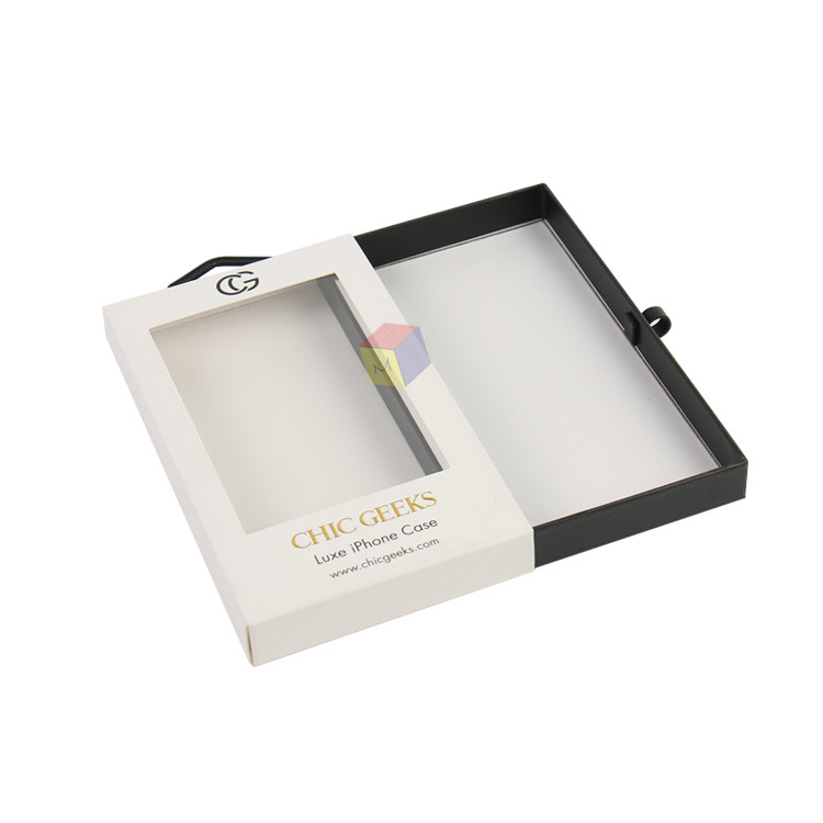Recyclable Paper Mobile Cover Packaging Box Waterproof Customized With Hanger