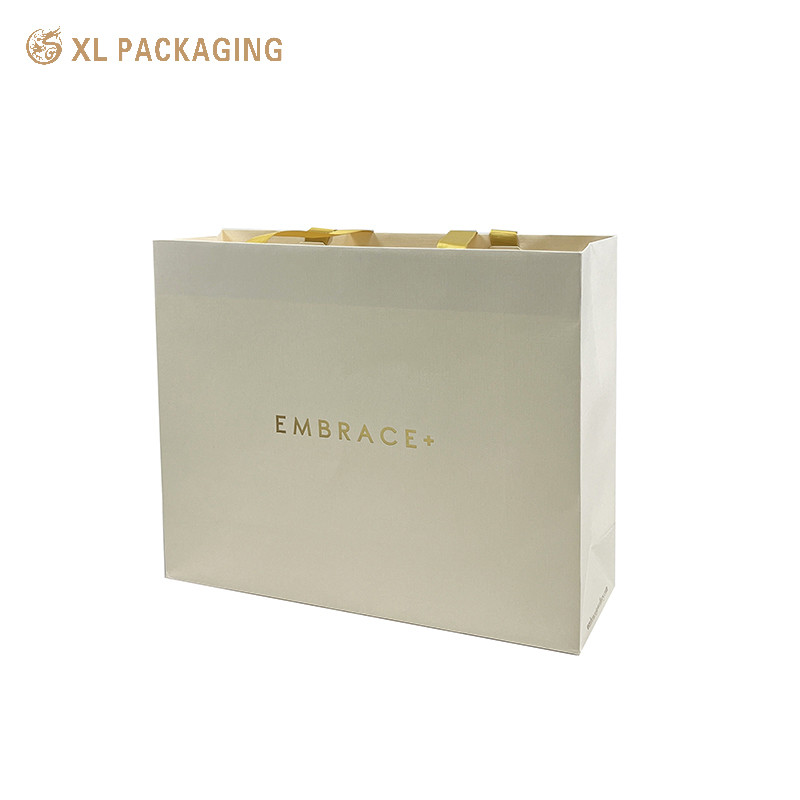 White Paper Gift Bags Shopping Party hight quality Bags Customized Custom art special Paper Bag Wedding Welcome Birthday Support Accept