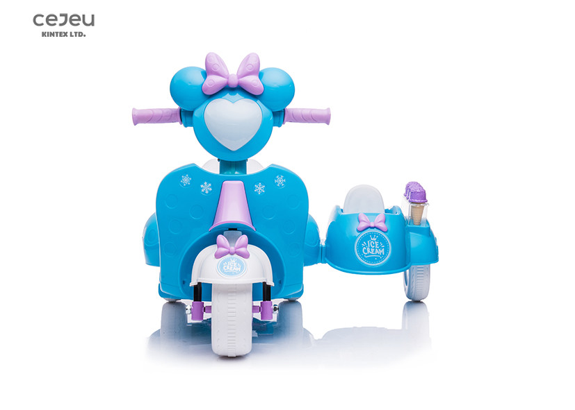 Tricycle Kids Riding Motorcycles 6V Chargeable Battery Front Heart Light
