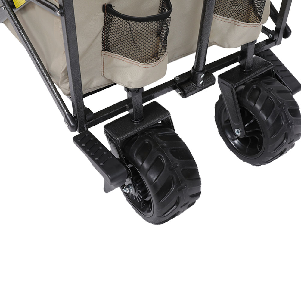 Convenient Beach Wagon with Ergonomic Handle and 7x1.75 Inch Wheels 101x51x108cm