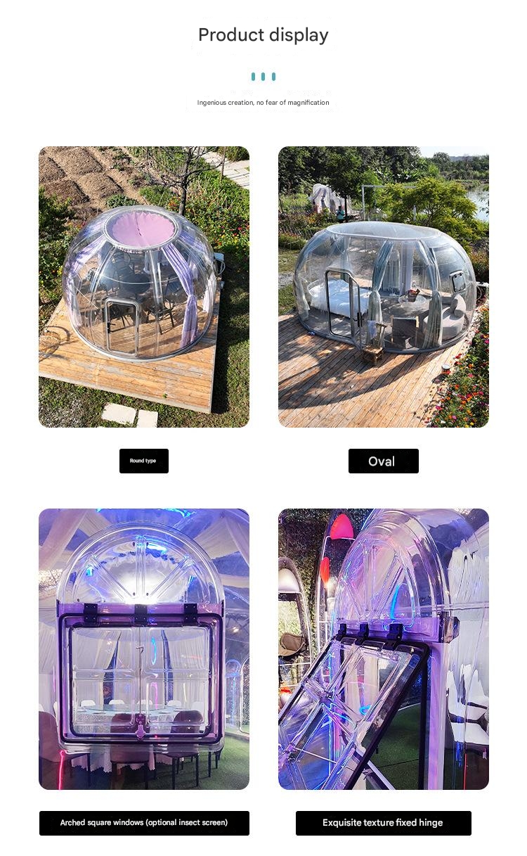 Hotel Bubble House Clear Star Tent for Children and Adults on Outdoor Adventure