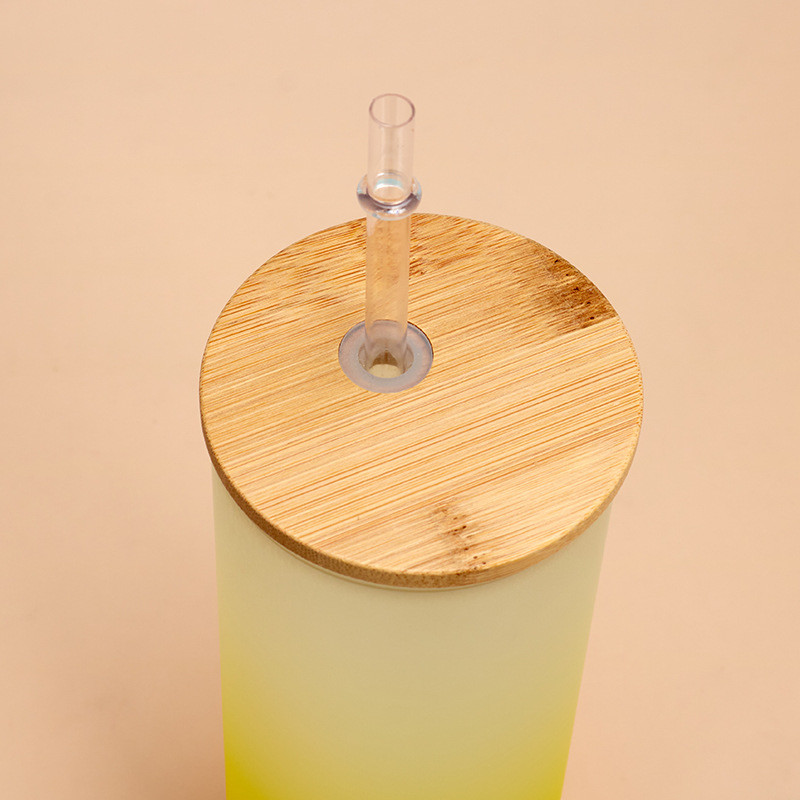 Sturdy 550ml Glass Water Bottle With Protective Silicone Sleeve Multipurpose Frosted Water Bottle With Bamboo Lid Lightweight Eco Friendly