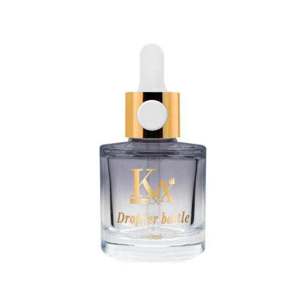 Luxury Push Button Top Glass Dropper Bottle 30ml Essential Oil Glass Bottles