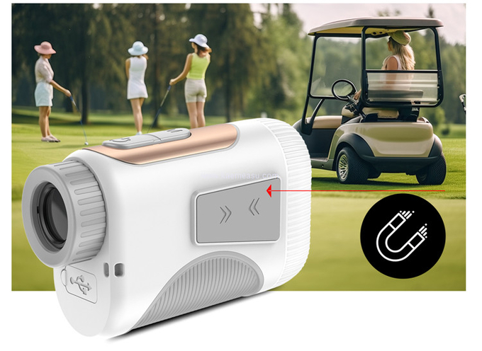 kaemeasu Mini Laser Rangefinder Rechargeable Golf Range Finder With Magnetic Adsorption MA1000