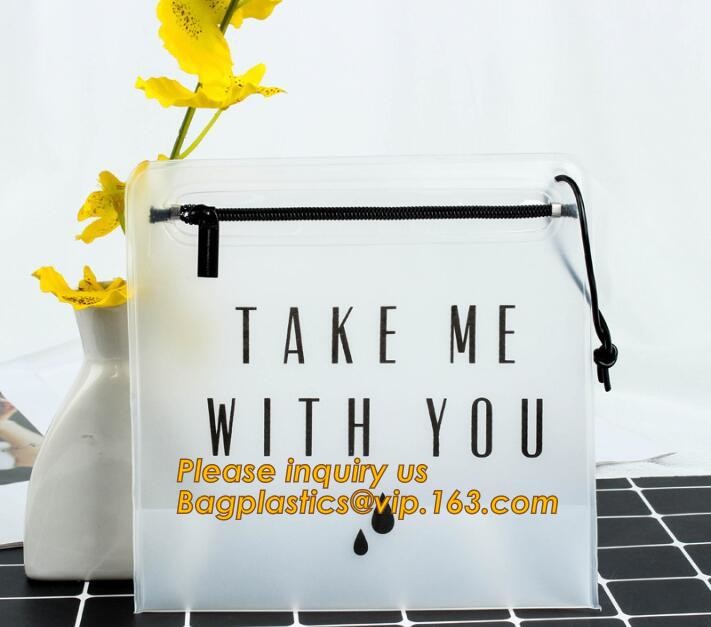 Plastic Bag OEM Custom PVC Loop Handle Image Printed Plastic Shopping Bag,Promotional Clear Waterproof Plastic Cosmetic