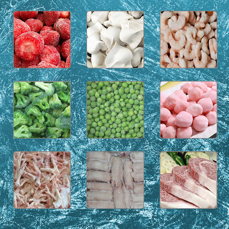 2000kg/H Vegetable Fluidized Food Freezing Machine Inverter Control