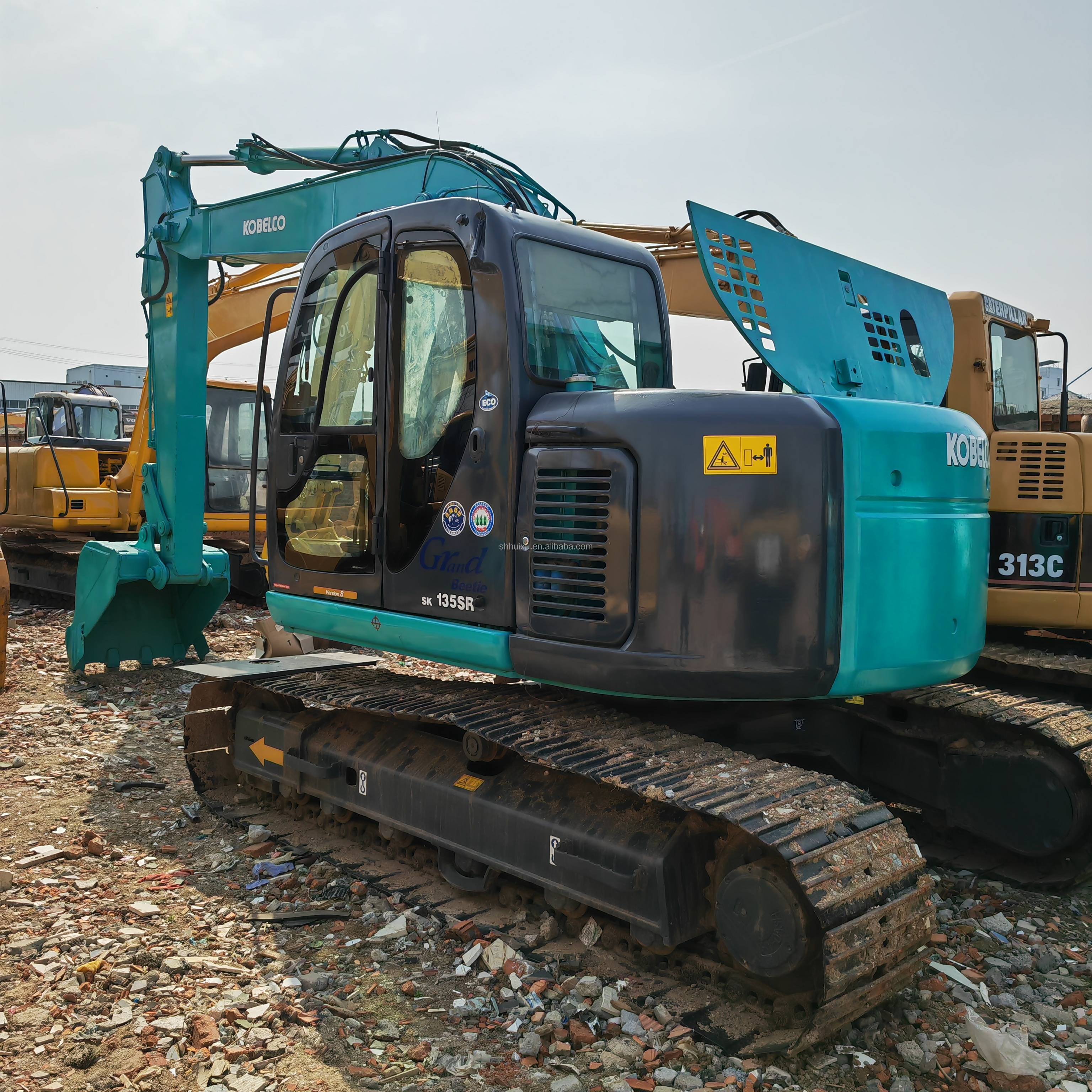 Used 135 Kobelco Excavator Blue Paint Second Hand Kobelco135 13 Ton