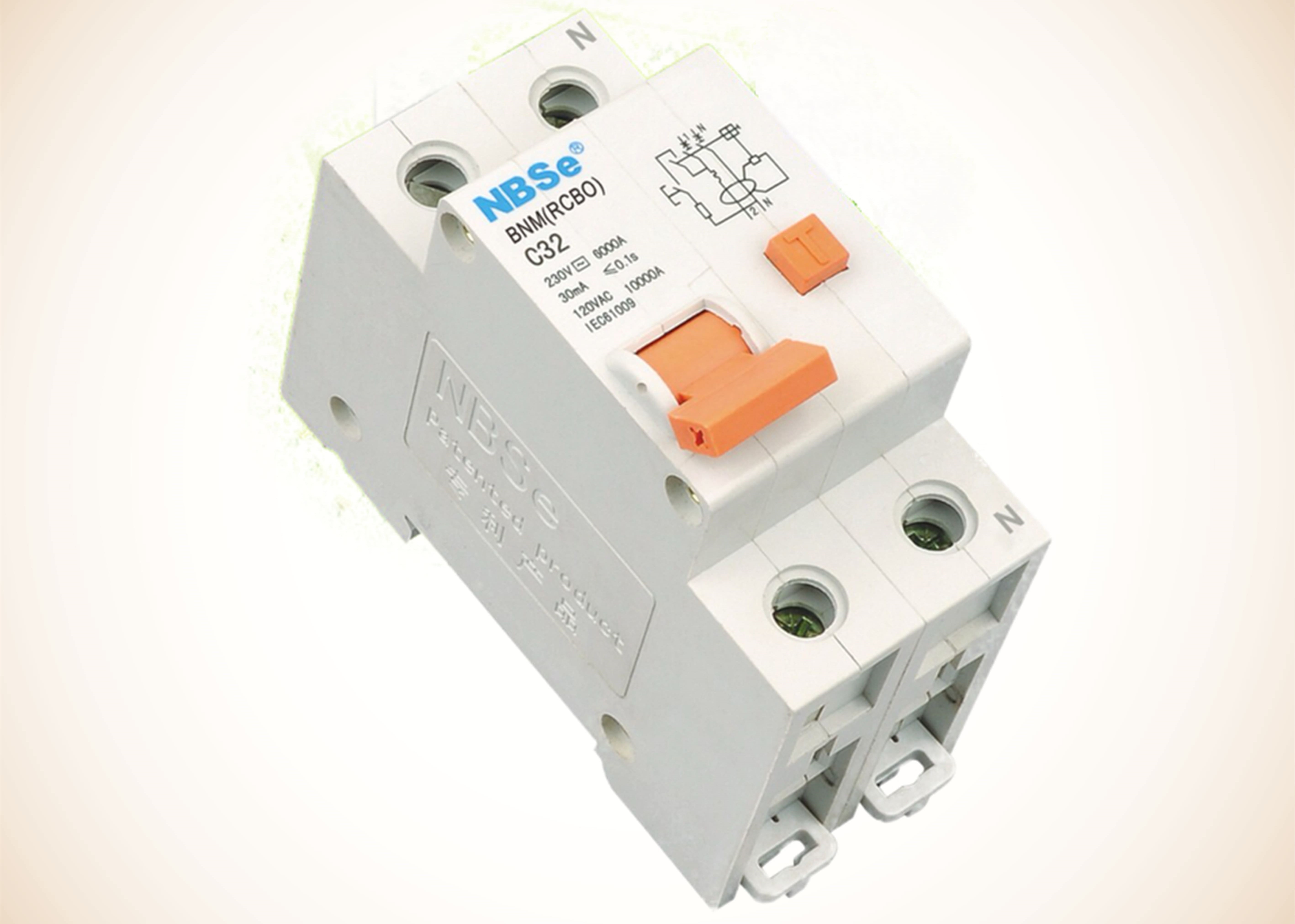 NBSe BNM Series RCBO Breaker With Overload Protection 2 Pole 30ma 6A-30A Manufactures