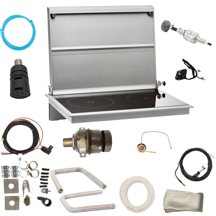 12V 2200W Camper Caravan RV Combi Cooking Parking Air Heater Cooktop